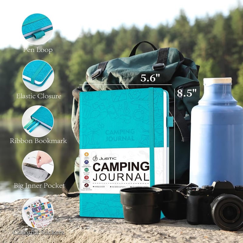 Camping Journal & RV Travel Log Book - Turquoise Adventure Essentials