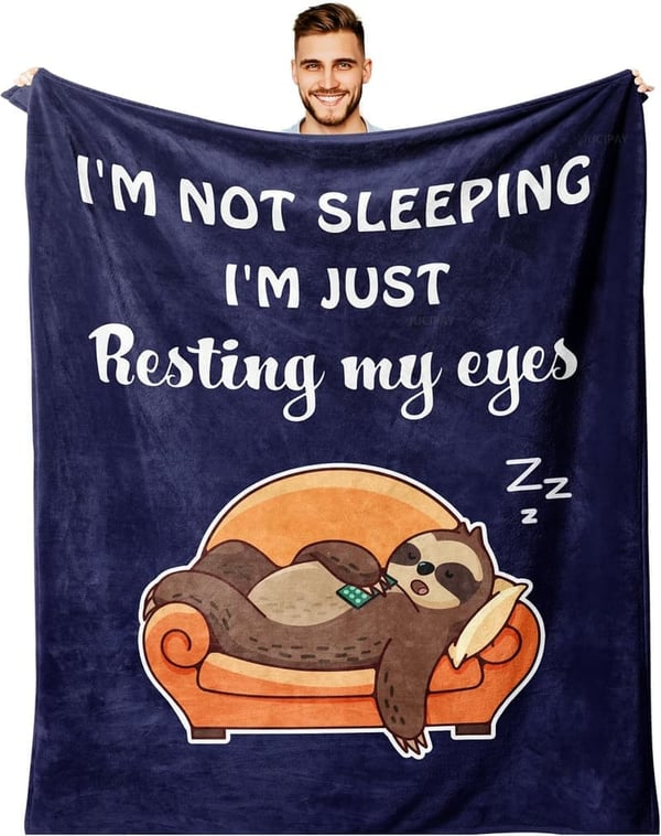 Funny Gag Blanket Throw for Men - Perfect Birthday & Father's Day Gift