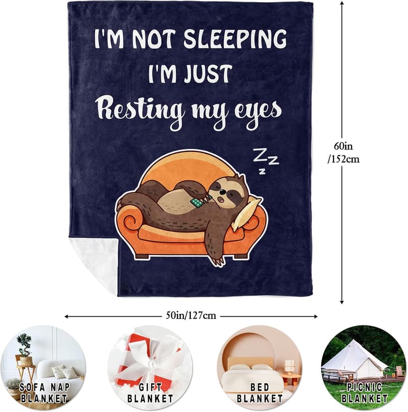 Funny Gag Blanket Throw for Men - Perfect Birthday & Father's Day Gift
