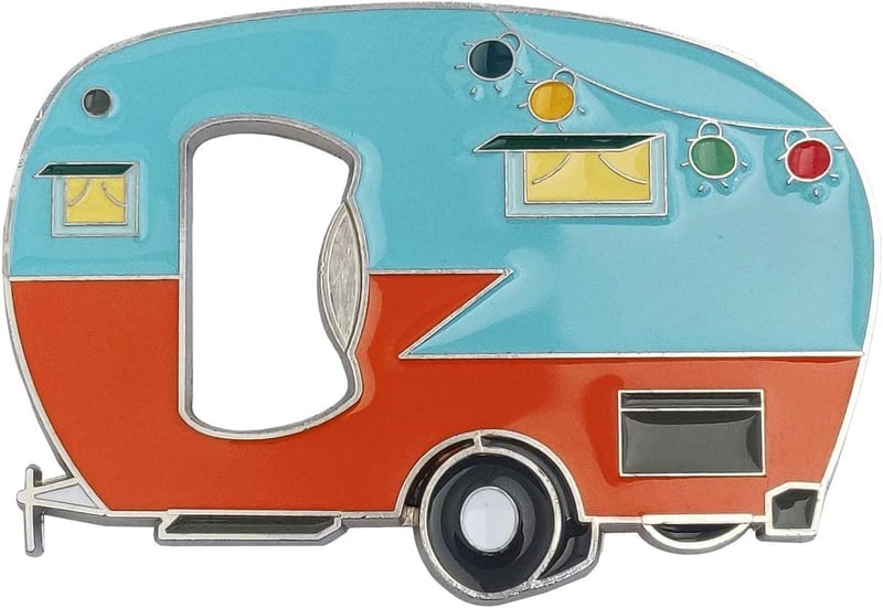 Magnetic Bottle Opener and Fridge Magnet for Camper Lovers