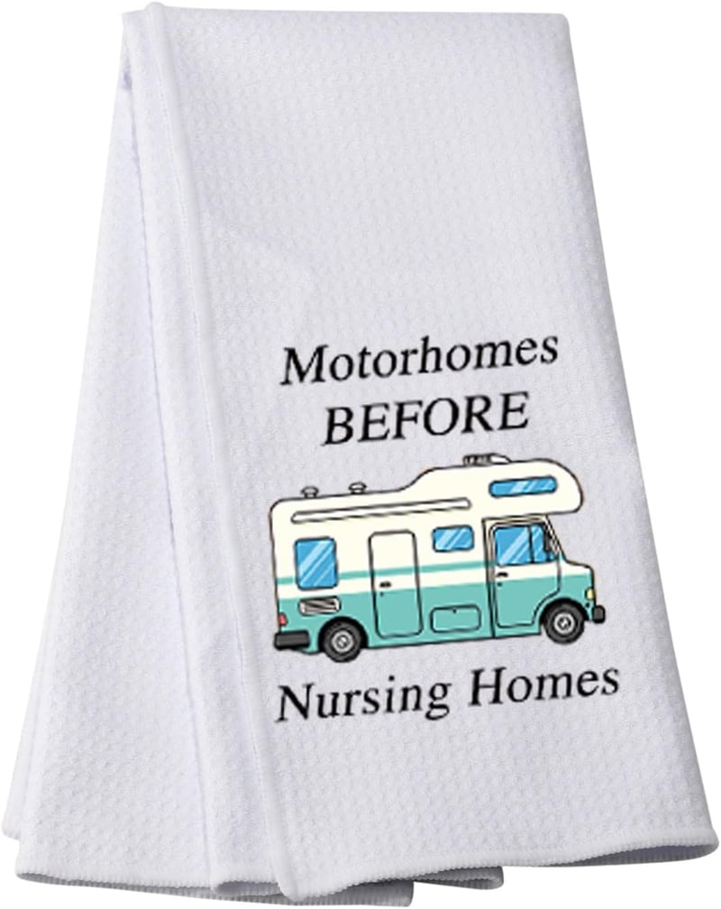 Camping Kitchen Towel for RV Lovers – Funny Gift Idea