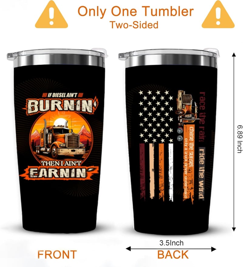 Truck Driver Appreciation 20oz Tumbler - Perfect Gift for Men