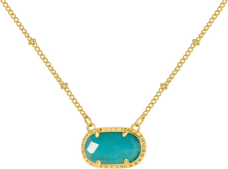 Dainty Gold Birthstone Necklace for Women - 14k Plated Gift