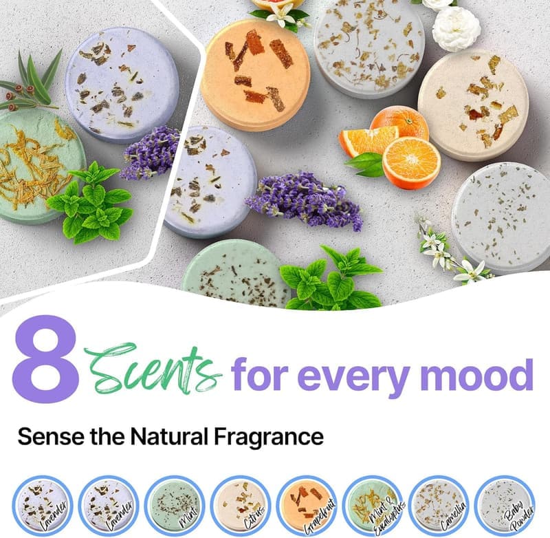 Lavender Aromatherapy Shower Steamers - 8 Pack for Mom