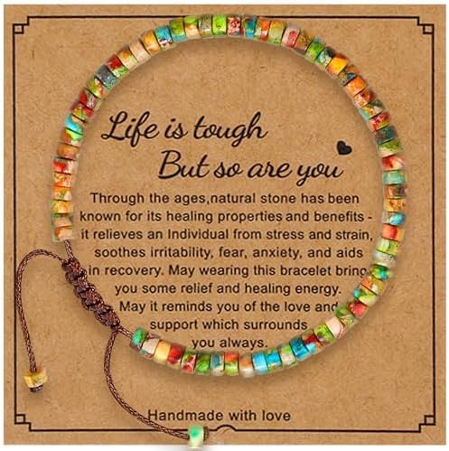 Get Well Soon Inspirational Natural Stone Bracelet for Women