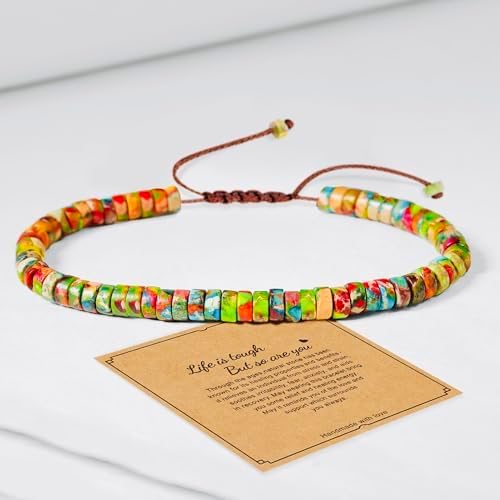 Get Well Soon Inspirational Natural Stone Bracelet for Women