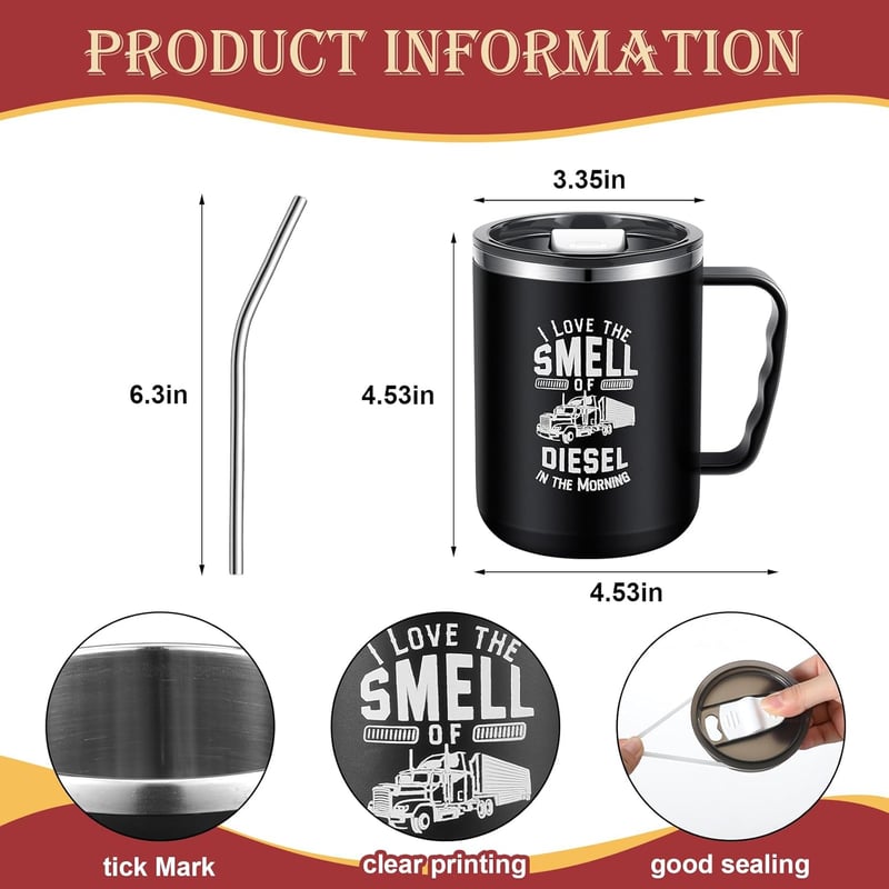 Truck Driver Gift Set - Socks, Visor Clip, Christian Mugs for Men