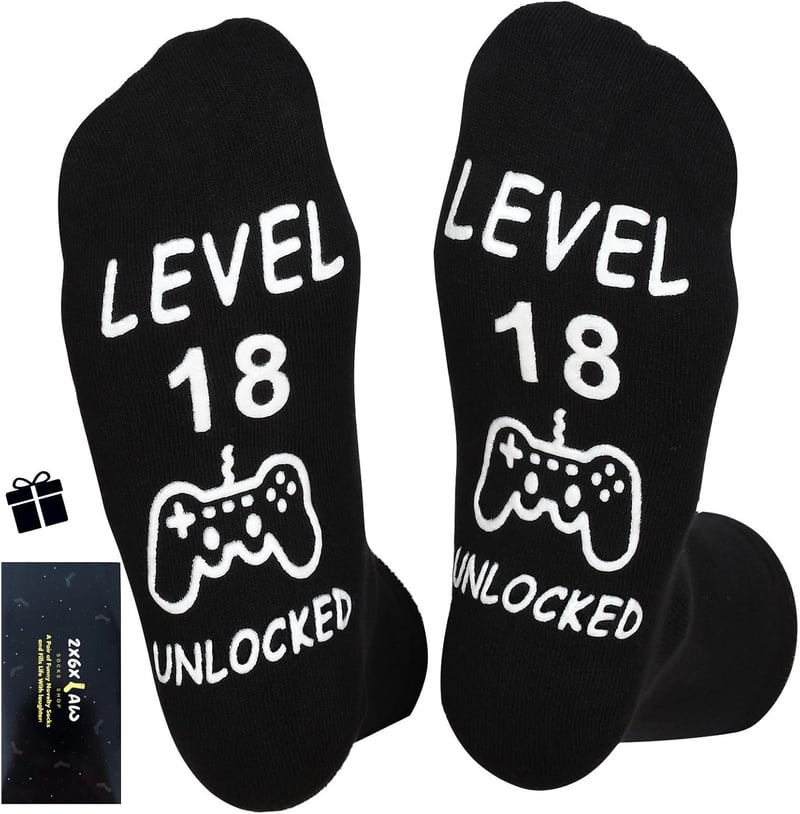 18th Birthday Funny Socks for Teen Boys and Girls