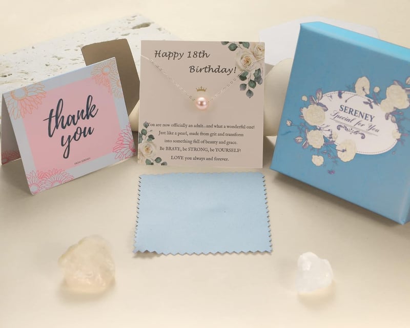 18th Birthday Sterling Silver Pink Pearl Necklace for Girls