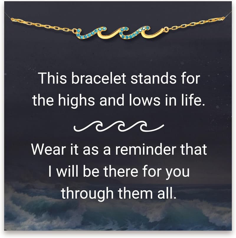 Women's Wave Bracelet - Perfect Birthday Gift for Friends & 家庭