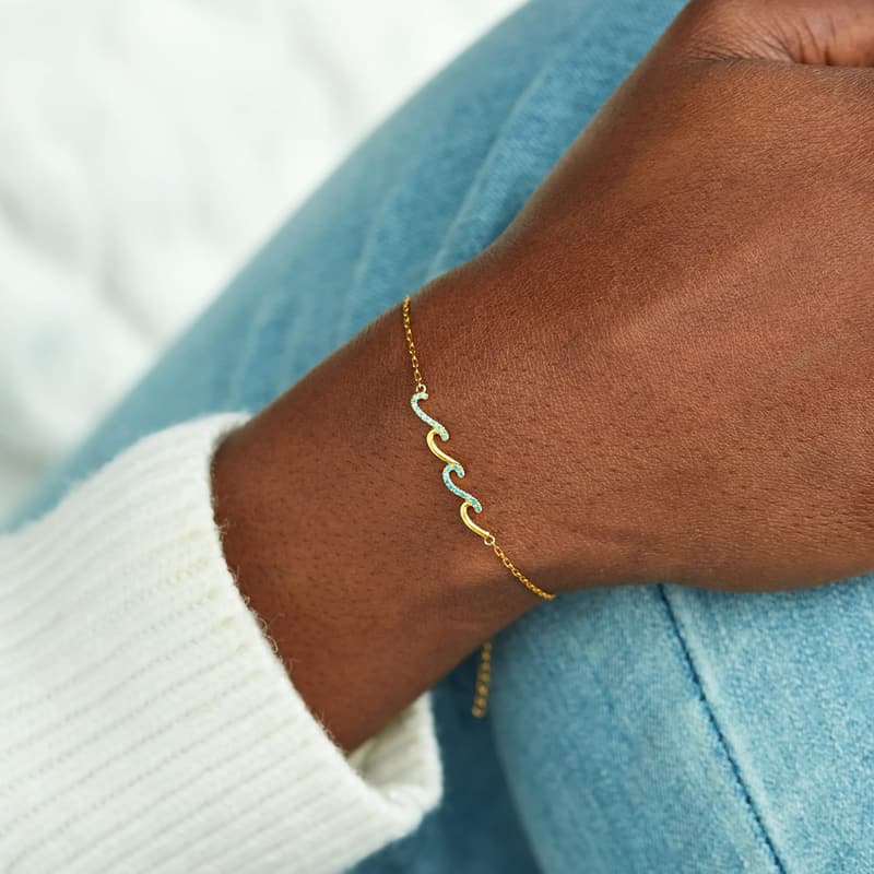 Women's Wave Bracelet - Perfect Birthday Gift for Friends & 家庭