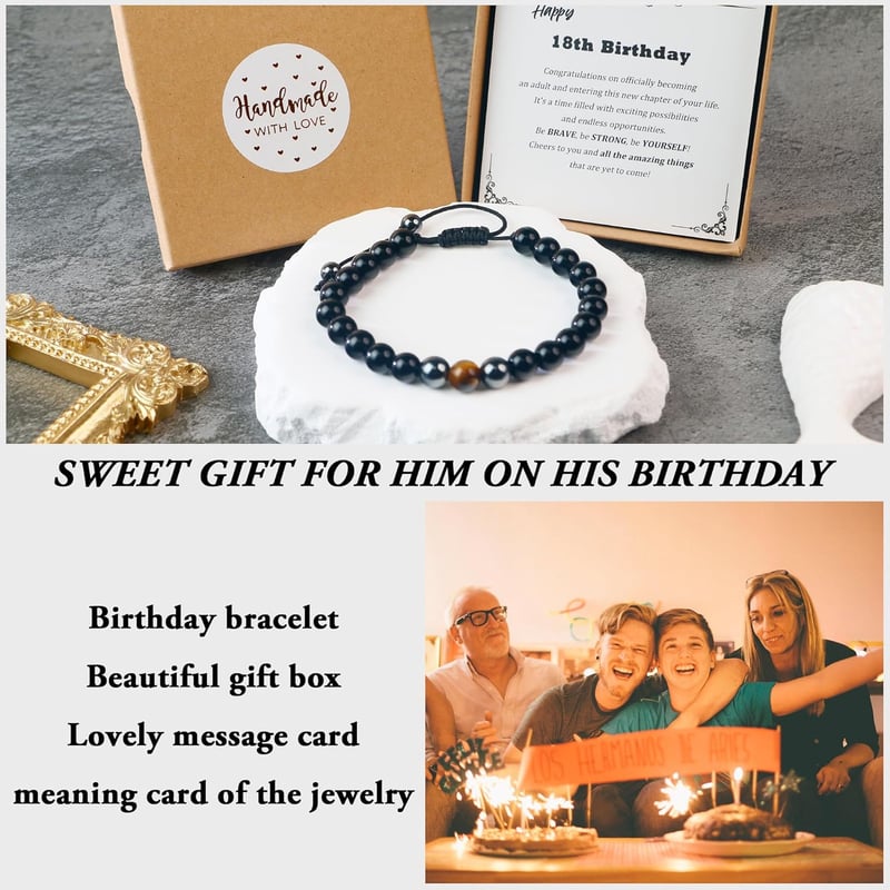 18th Birthday Triple Protection Bracelet for Boys