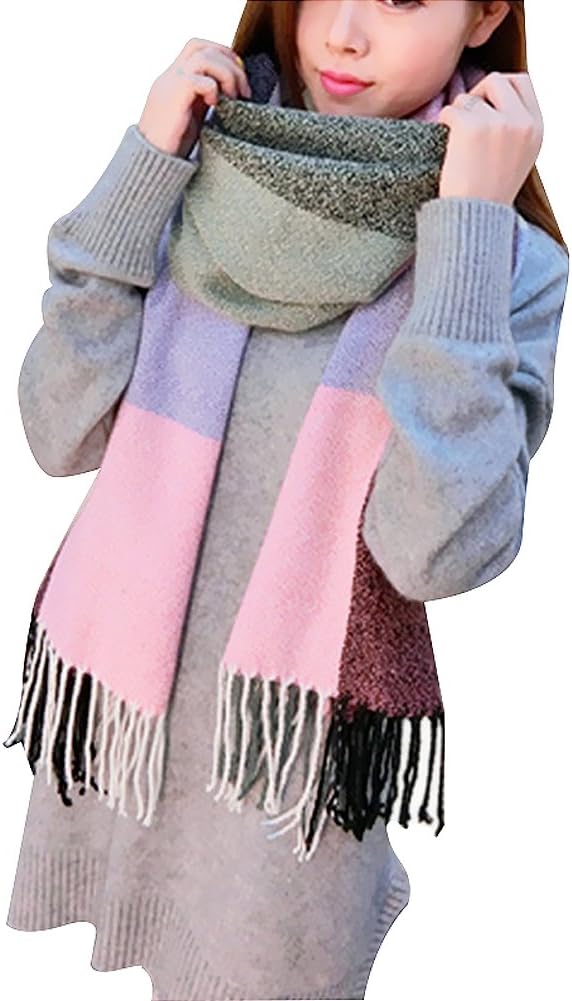 Winter Women's Plaid Wrap Scarf - Soft & Warm