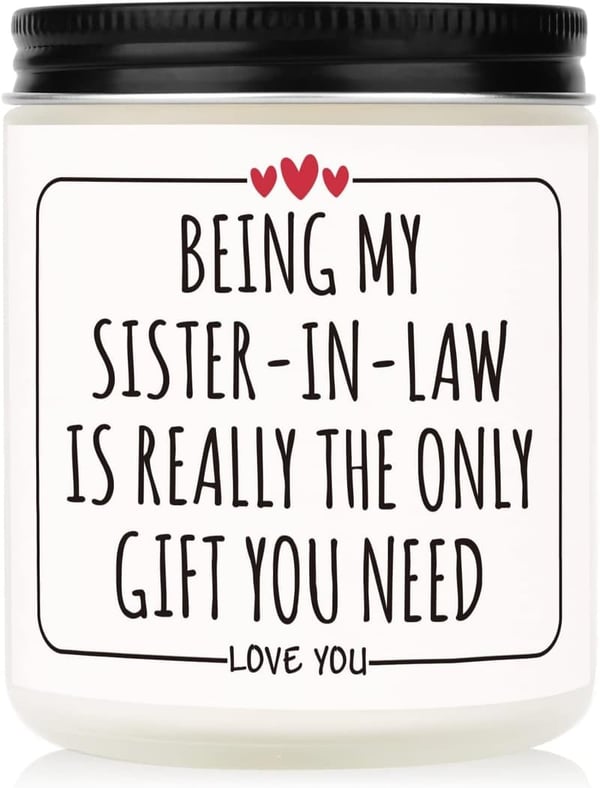 Scented Soy Candle Gift for Sister-in-Law's Birthday