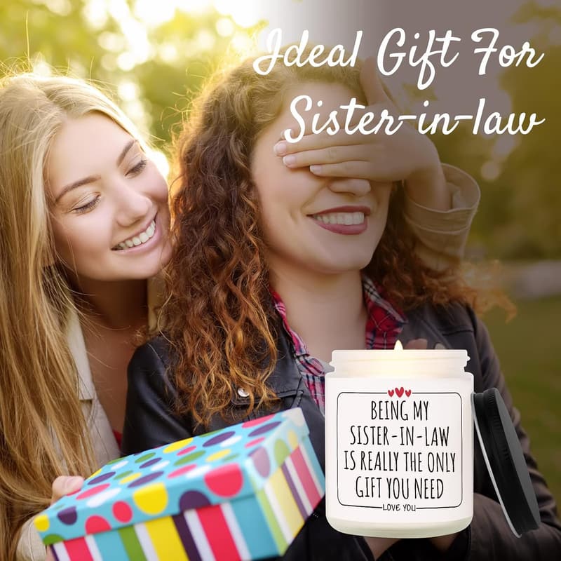 Scented Soy Candle Gift for Sister-in-Law's Birthday