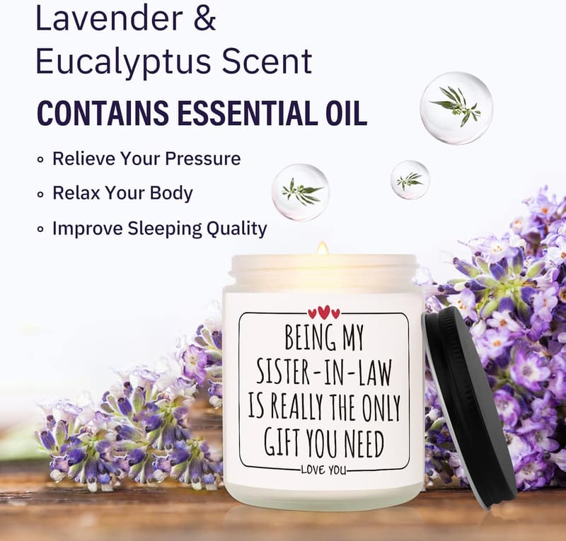 Scented Soy Candle Gift for Sister-in-Law's Birthday