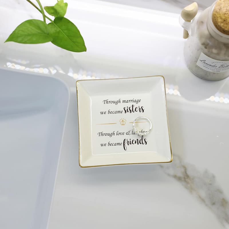 Ceramic Jewelry Tray for Mom, Sister, or Friends