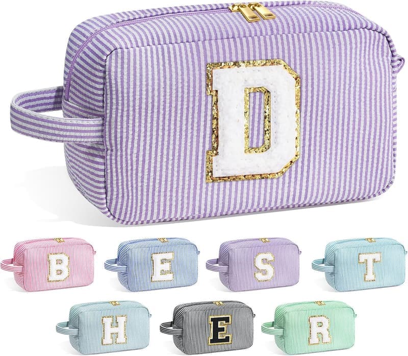 Personalized Purple Makeup Bag - Sister Birthday Gift