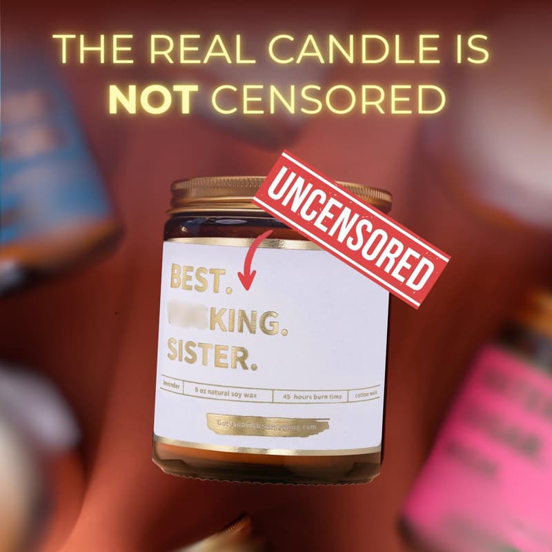 Funny Scented Candle for Sister's Birthday Gift