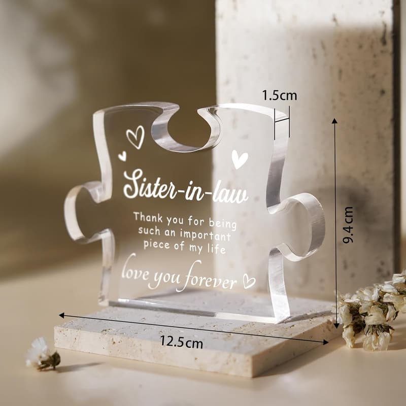 Engraved Acrylic Block - Perfect Gift for Sister-in-Law