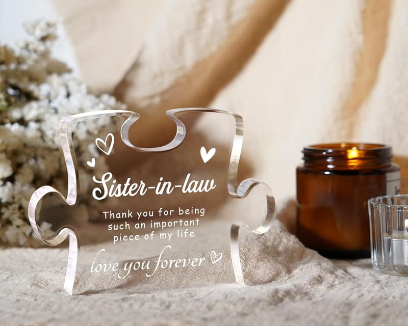 Engraved Acrylic Block - Perfect Gift for Sister-in-Law