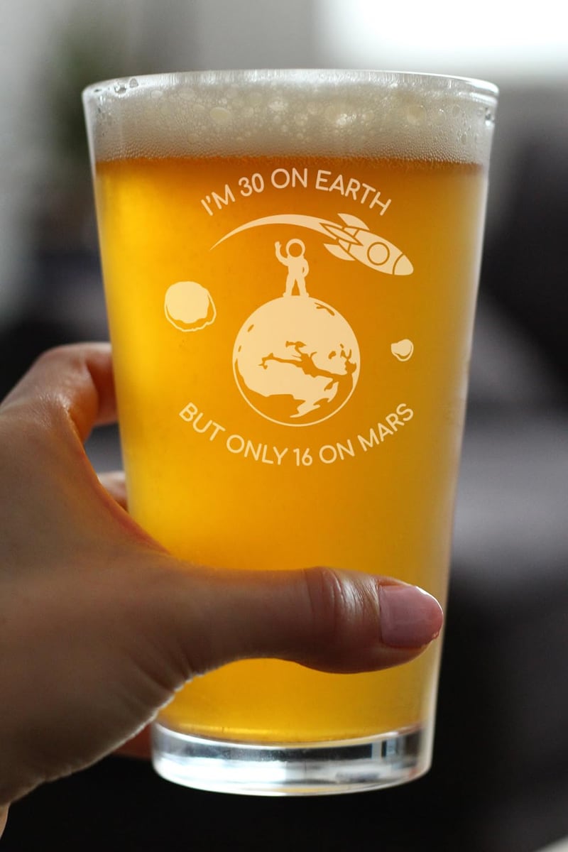 30th Birthday Pint Glass – Unique 16 oz Beer Gift