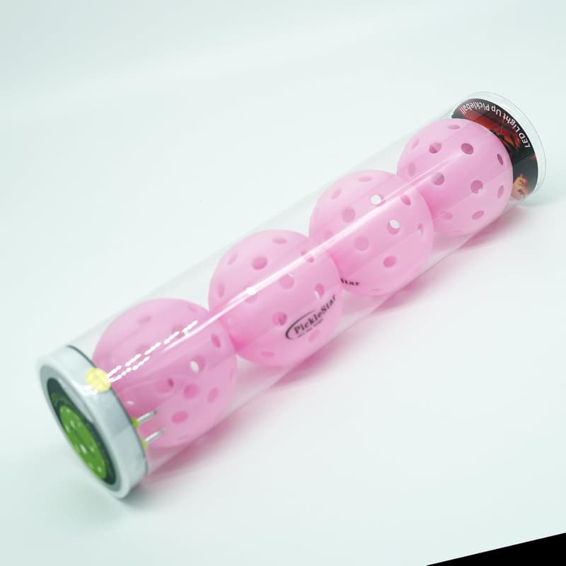 LED Light-Up Pickleball Balls - Glow in The Dark, 4 Pack