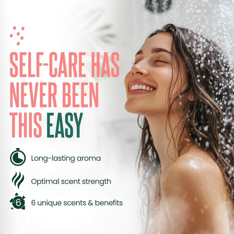 Aromatherapy Shower Steamers for Stress Relief – 6 Tablets