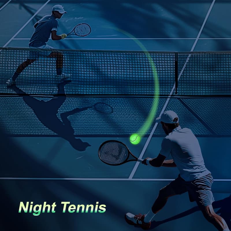 Glow-in-the-Dark Tennis Balls for Pets - 3 Pack with Mesh Bag