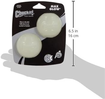 Chuckit! Glow in the Dark Dog Balls - Pack of 2 Medium