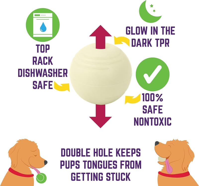 Glowing Fetch Balls for Dogs - 8-Pack