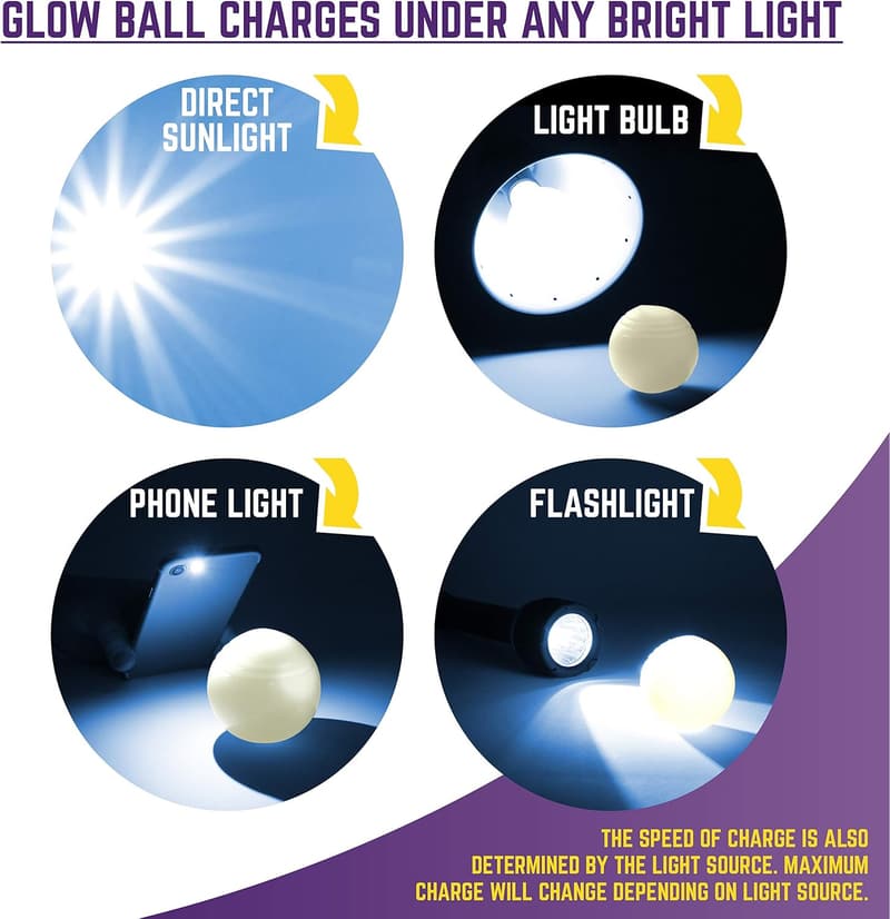 Glowing Fetch Balls for Dogs - 8-Pack