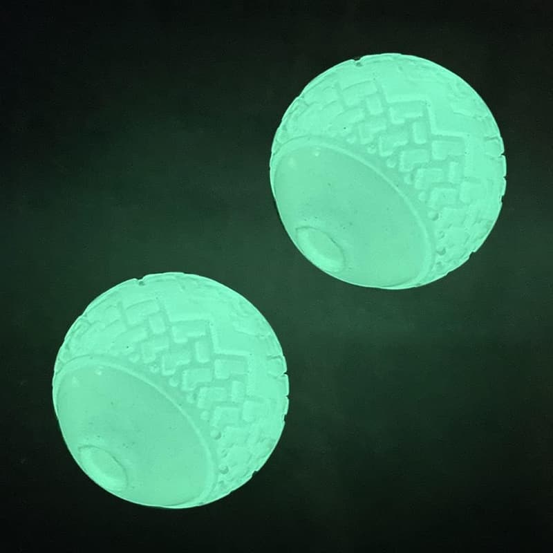 Glow-in-the-Dark Dog Ball Toy - 2 Pack
