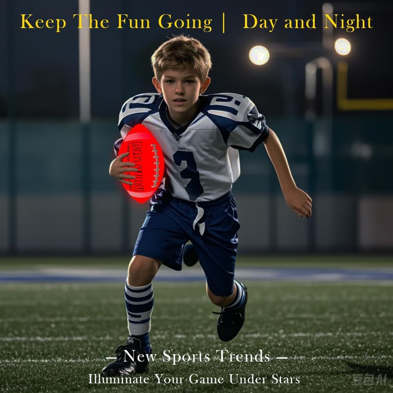 Glow in the Dark Football - Rubber Toy for Kids 8-12 Years