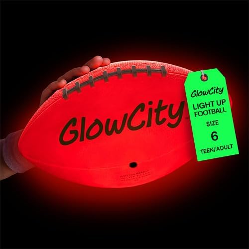 Glow in the Dark LED Football for Evening Play & Camping