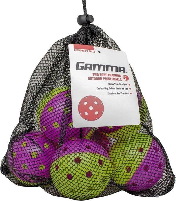 High Visibility Two-Tone Outdoor Pickleballs - 3/6/12 Pack