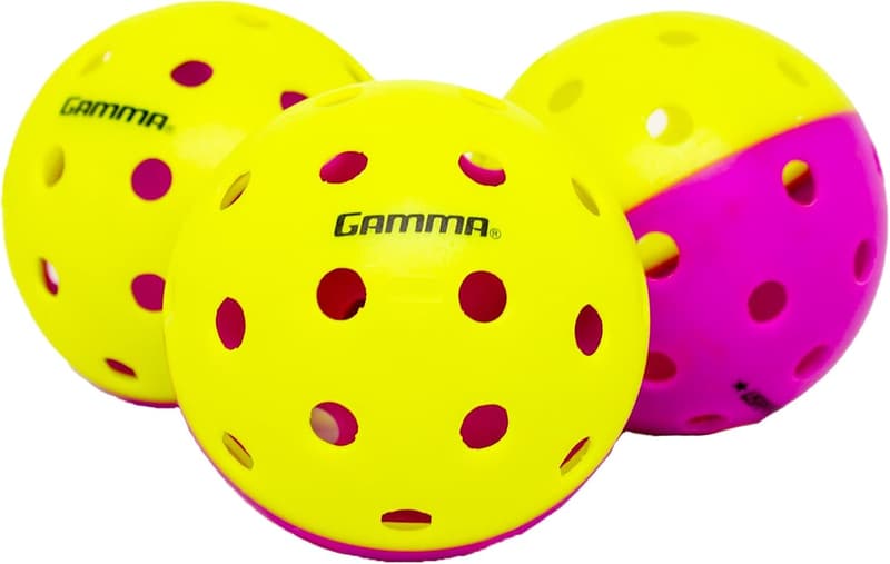 High Visibility Two-Tone Outdoor Pickleballs - 3/6/12 Pack