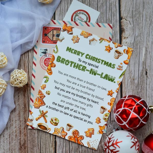 Merry Christmas Card for Brother-in-Law with Envelope