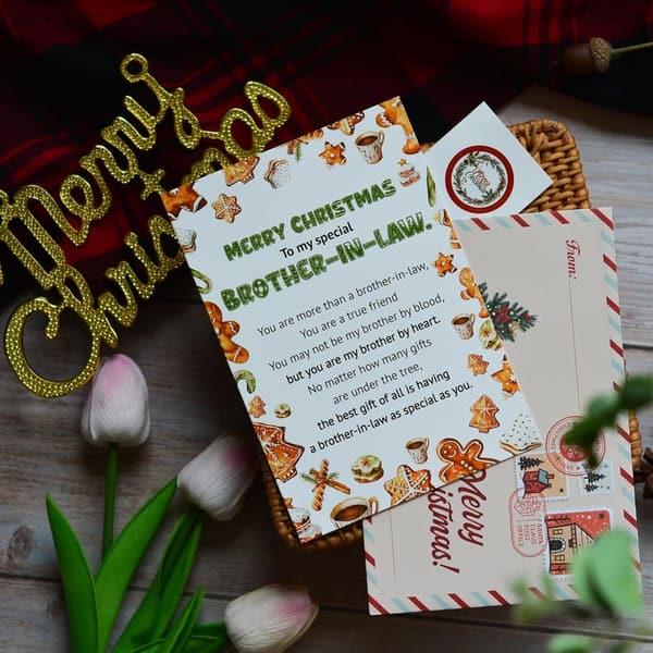 Merry Christmas Card for Brother-in-Law with Envelope