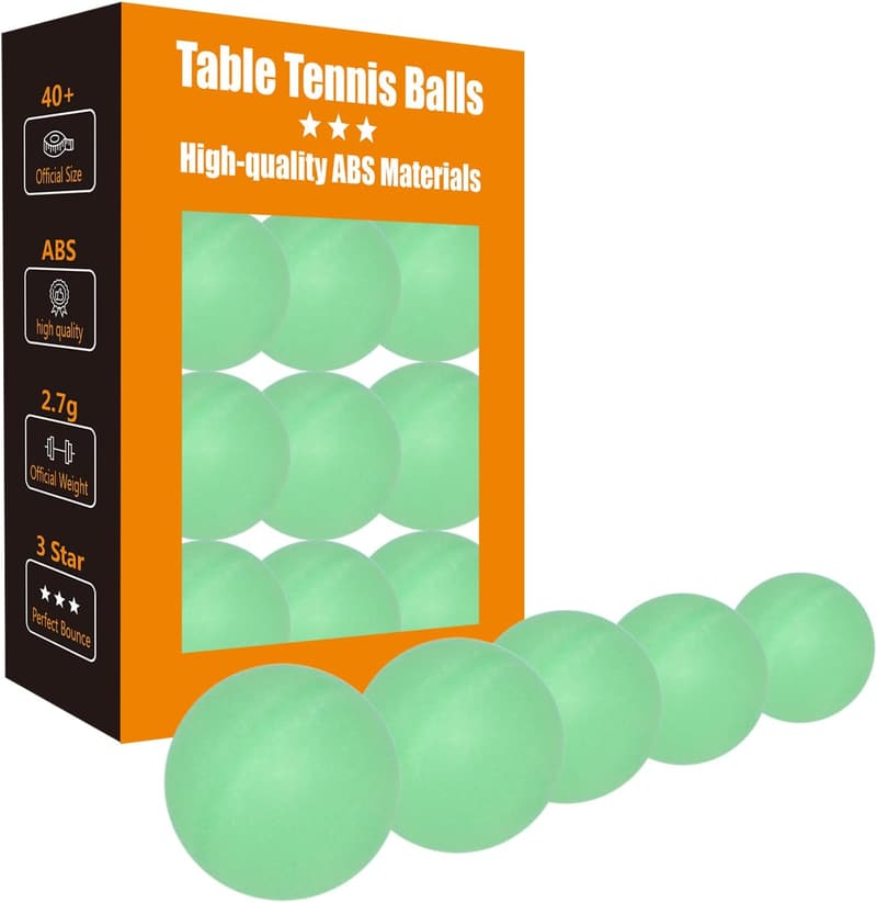 3-Star Colored Ping Pong Balls - 12 Pack for Games & Practice