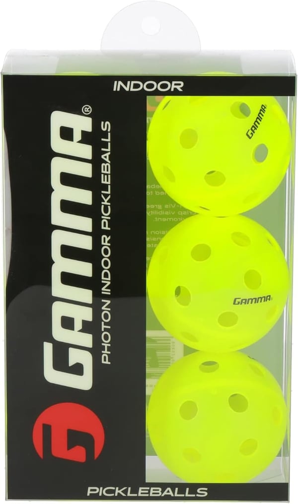 USAPA Approved GAMMA Photon Indoor Pickleballs - Optic Green