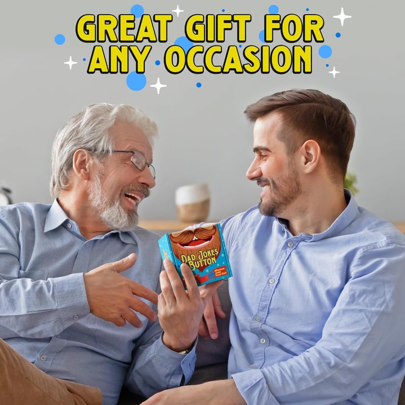 Father's Day Dad Jokes Button with 60-sec Record Function