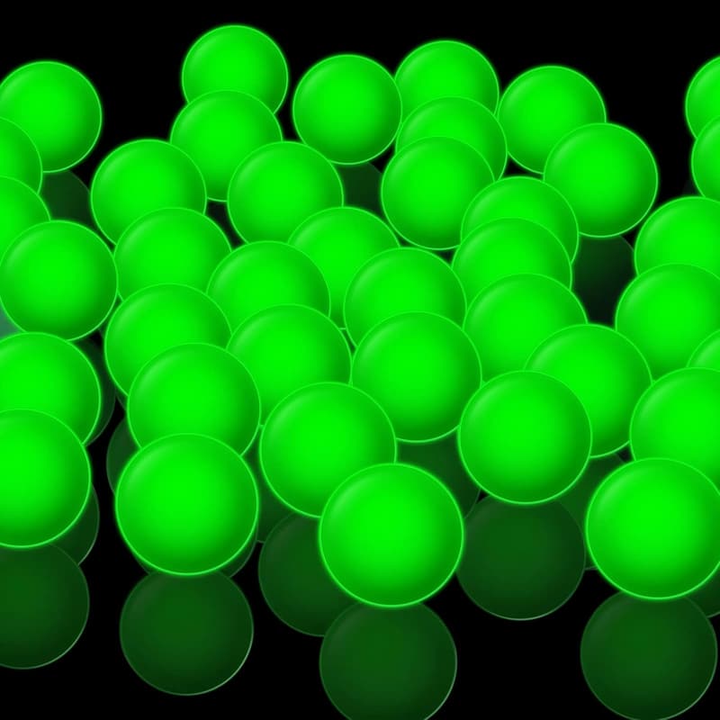Glow in the Dark Table Tennis Balls - 40mm Neon Sports Decor