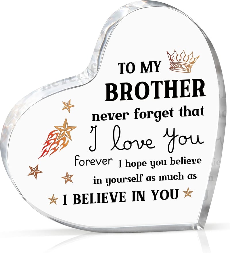 Father's Day Acrylic Keepsake - 3.9-inch Encouraging Sign for Brother