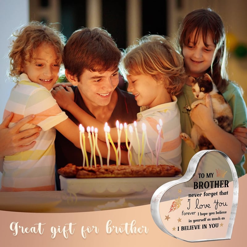 Father's Day Acrylic Keepsake - 3.9-inch Encouraging Sign for Brother