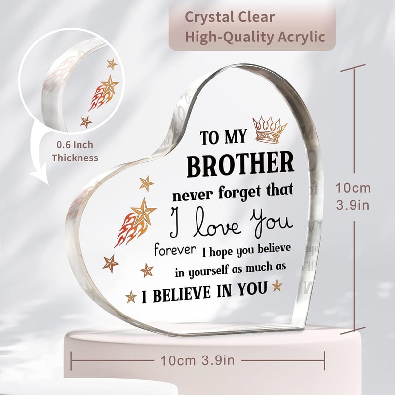 Father's Day Acrylic Keepsake - 3.9-inch Encouraging Sign for Brother