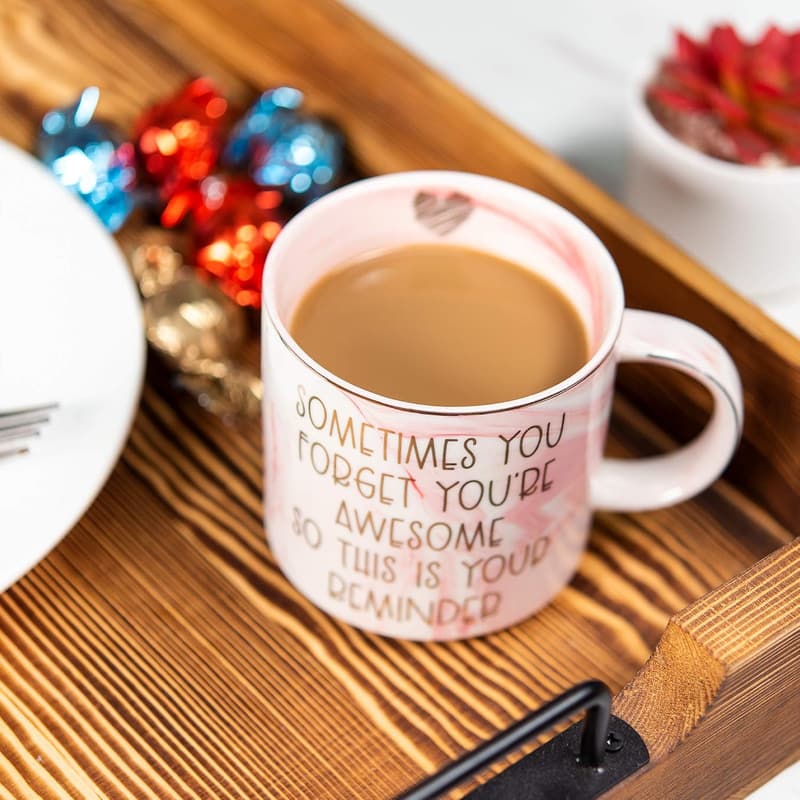 Inspirational Ceramic Coffee Cup for Women - Thank You Gift