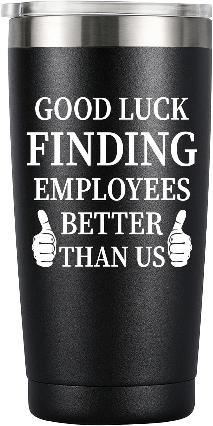 Farewell Gift for Boss: Insulated Black Tumbler, 20oz