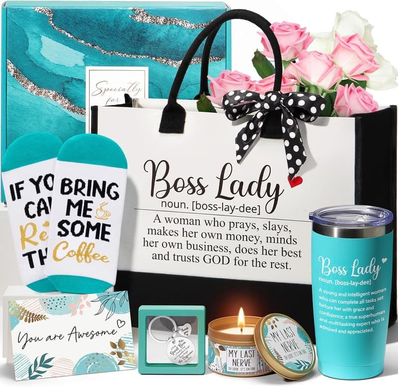 Boss Appreciation Gift Set - Funny Tumbler & Tote for Women