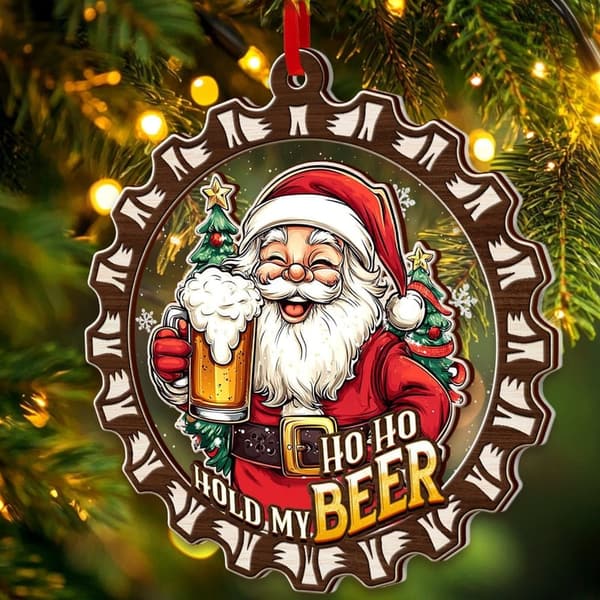 Funny Beer Ornament Set for Christmas Tree Decor